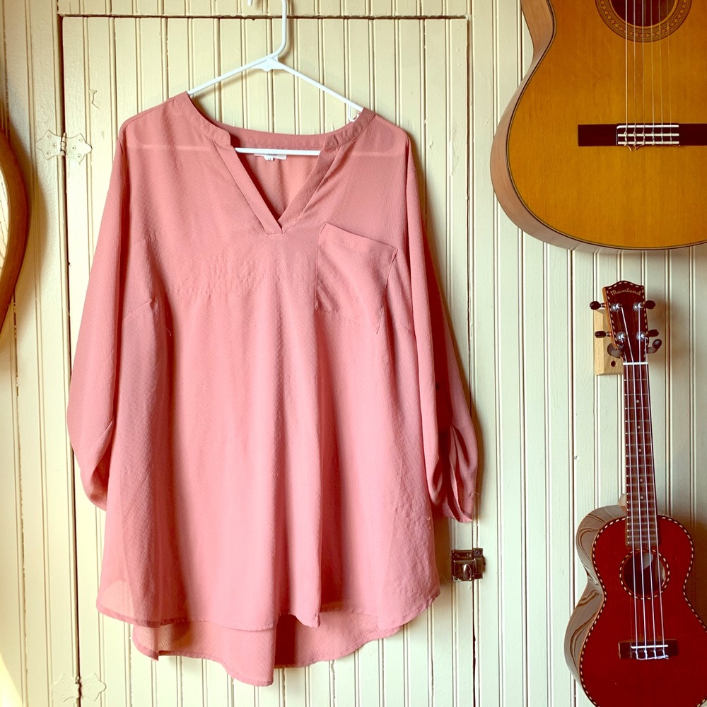 Maurices Plus Size 3/4 Sleeve Tunic Blouse